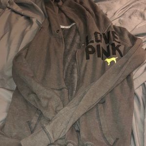 Victoria secret grey hoodie zip up